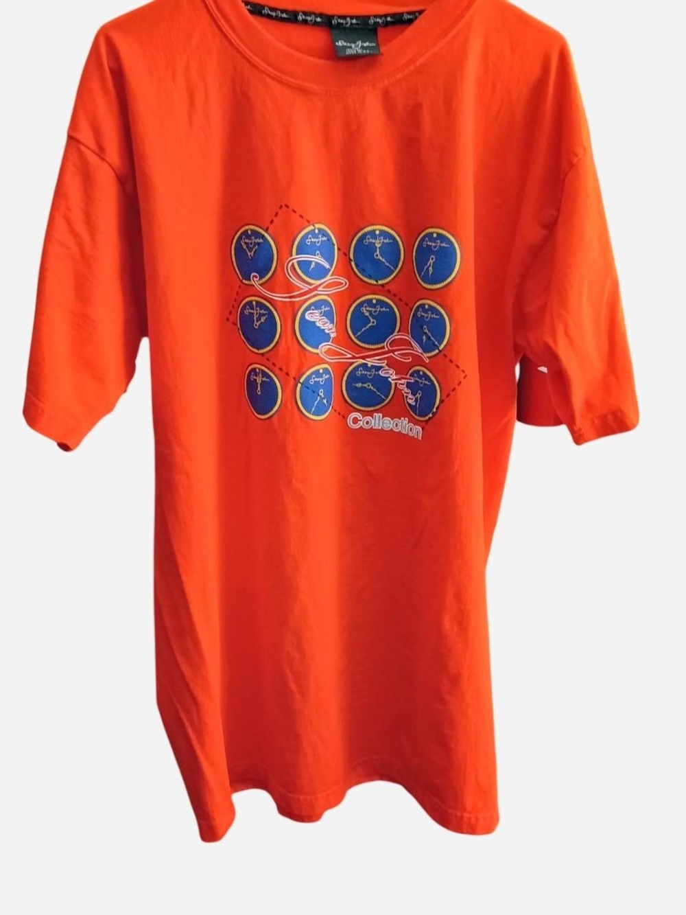 Sean John Orange Cotton Crewneck Tee